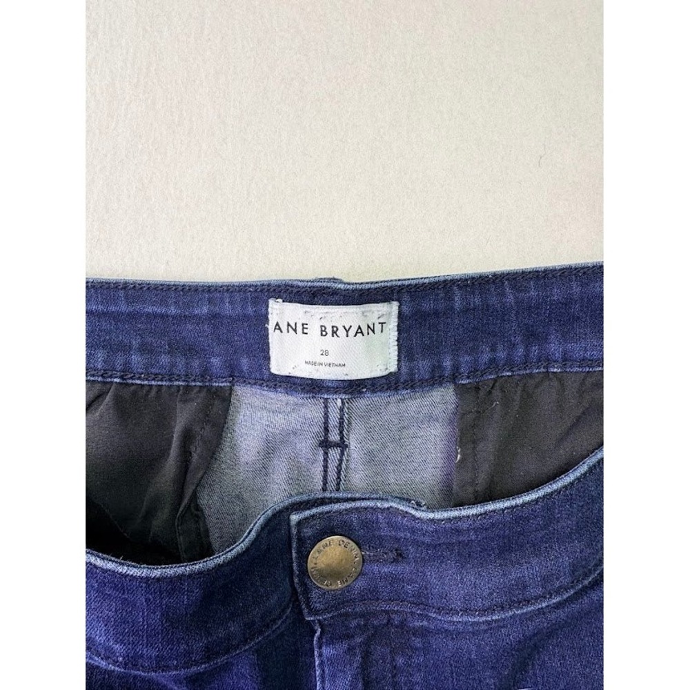 Lane Bryant Slim Ankle Jeans Womens Plus 28 Blue Dark Wash Flex Magic Waistband - Picture 4 of 7